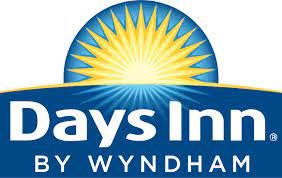Days Inn by Wyndham logo featuring a stylized yellow sun rising over a blue horizon with the brand name in white text below.