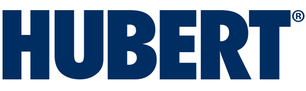 The image shows the word "HUBERT" in bold, dark blue uppercase letters with a registered trademark symbol.