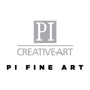 Logo for PI Fine Art, featuring a grey square with "PI" above the words "CREATIVE ART" and "PI FINE ART" in bold black text below.